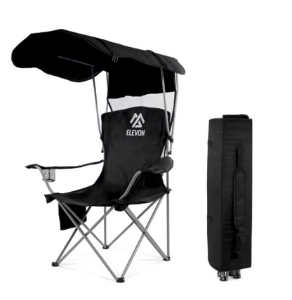 chaise pliante avec parasol intégré
