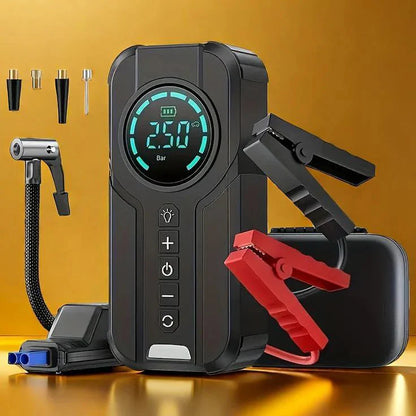 Démarreur de Batterie 4-en-1 avec Gonfleur Automatique