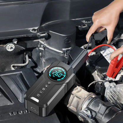 Démarreur de Batterie 4-en-1 avec Gonfleur Automatique