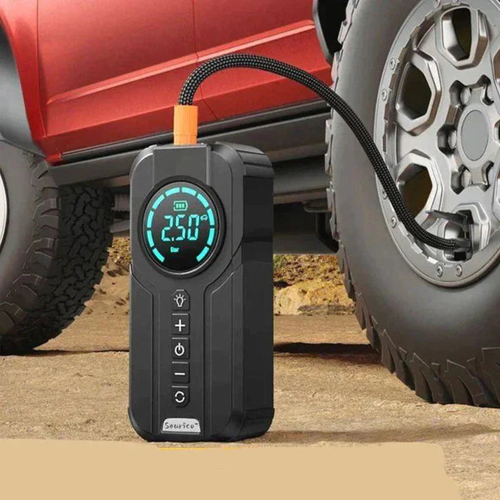 Démarreur de Batterie 4-en-1 avec Gonfleur Automatique