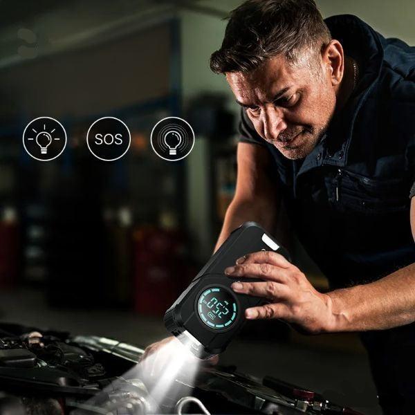 Démarreur de Batterie 4-en-1 avec Gonfleur Automatique