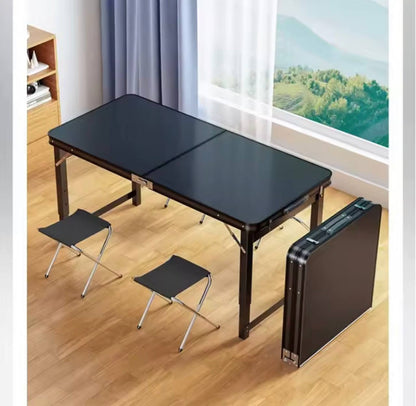 Table pliante en aluminium avec 4 chaises